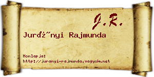 Jurányi Rajmunda névjegykártya